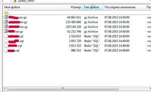 После отработки sh скрипта в папке backup должны появиться файлы с резервными копиями